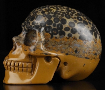 Leopardenhaut Jaspis Skull